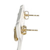 Boucles d'oreilles d'occasion or 750 jaune diamant - vue V2