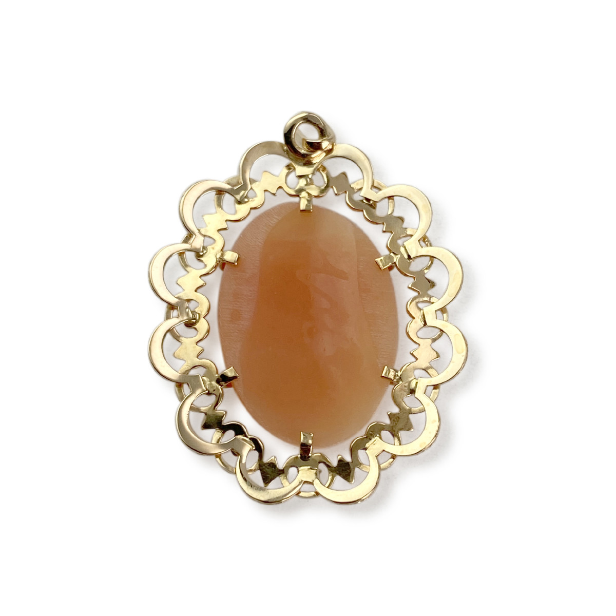 Pendentif d'occasion or 750 jaune camee - vue 2