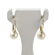 Boucles d'oreilles d'occasion or 750 jaune perle de culture