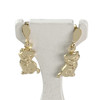 Boucles d'oreilles d'occasion or 750 jaune chat - vue V1