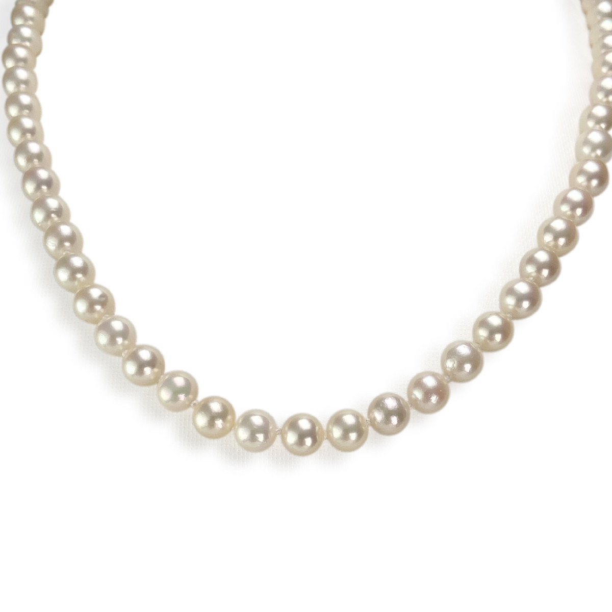 Collier d'occasion or 750 jaune perle de culture du japon