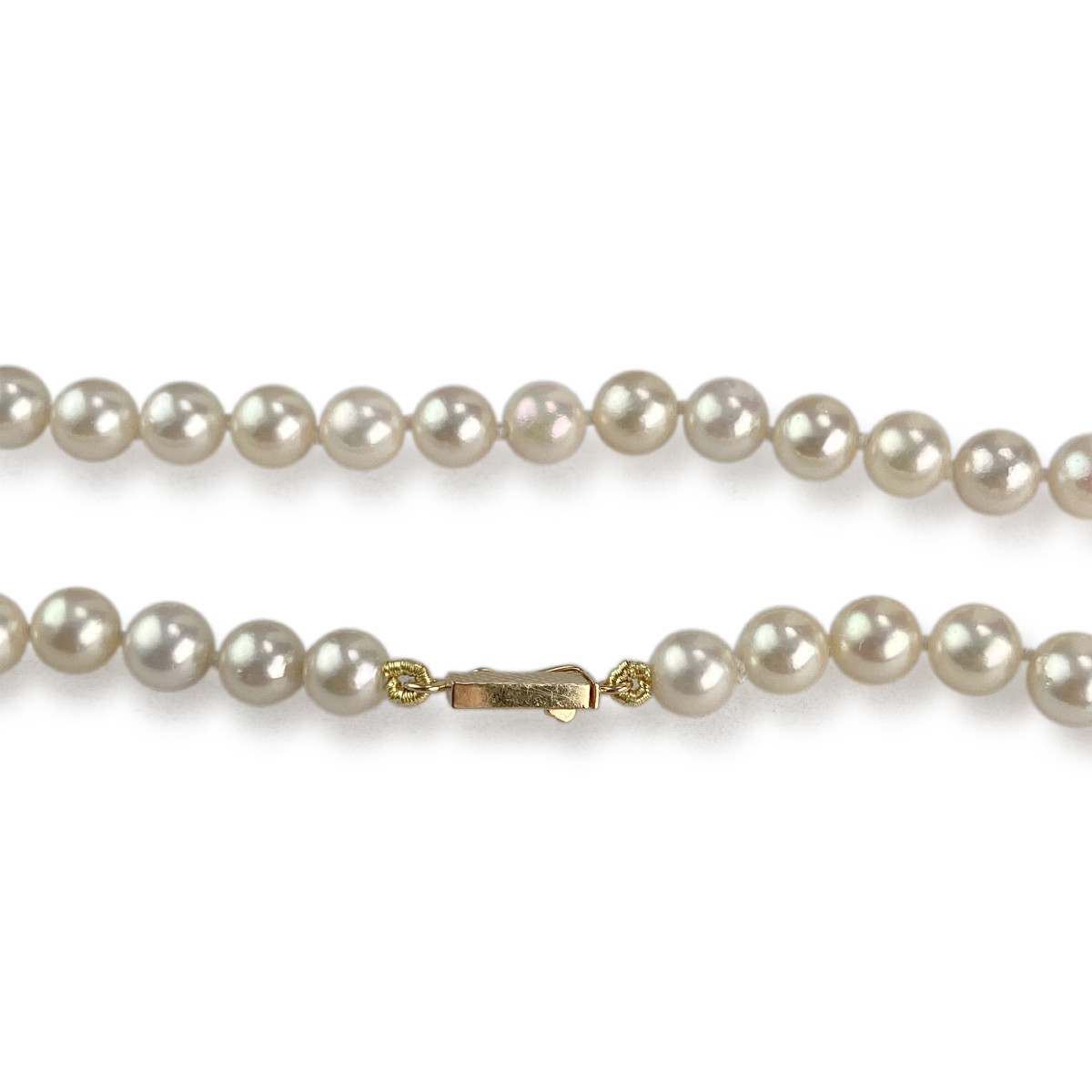 Collier d'occasion or 750 jaune perle de culture du japon - vue 3