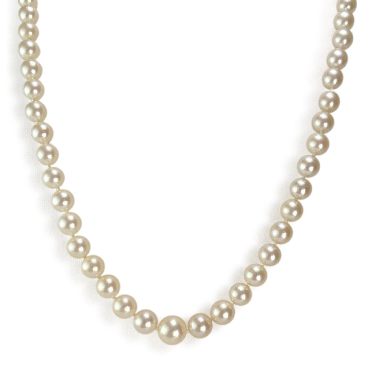Collier d'occasion or 750 jaune perle de culture du japon