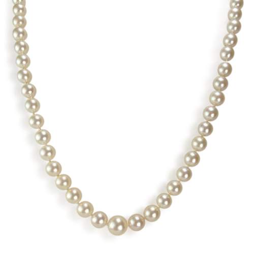 Secondhand necklace 750 yellow gold japanese cultured pearl