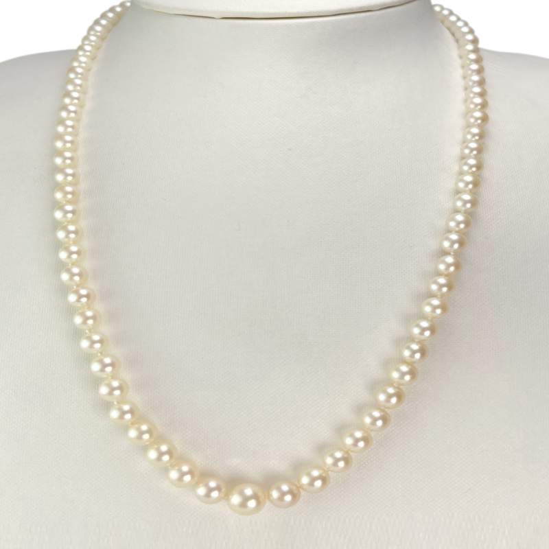 Collier d'occasion or 750 jaune perle de culture du japon - vue 2