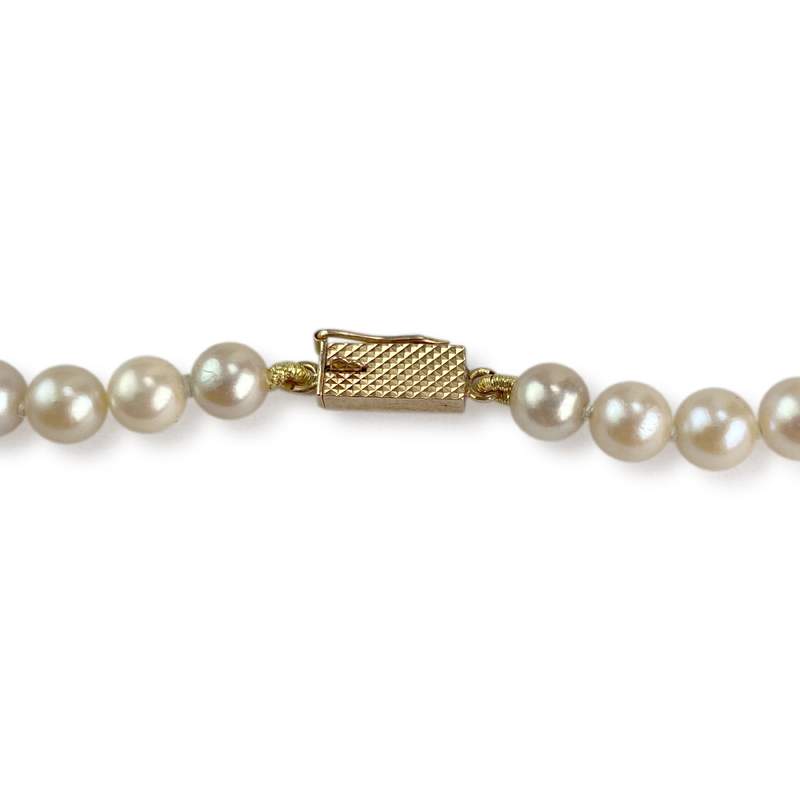 Collier d'occasion or 750 jaune perle de culture du japon - vue 3