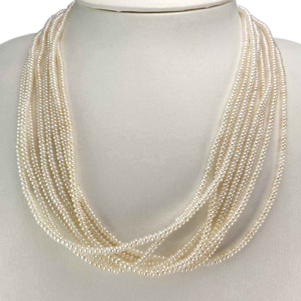 Collier d'occasion or 750 jaune perle de culture - vue 2