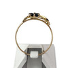 Bague d'occasion or 750 jaune saphir diamant - vue V3