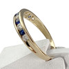 Bague d'occasion or 750 jaune oxyde de zirconium saphir - vue V2