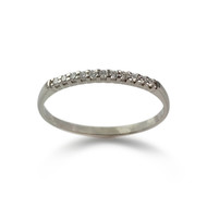 Bague d'occasion or 750 blanc diamant