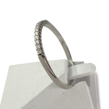 Bague d'occasion or 750 blanc diamant