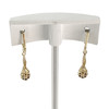 Boucles d'oreilles d'occasion or 750 jaune diamant saphir - vue V3