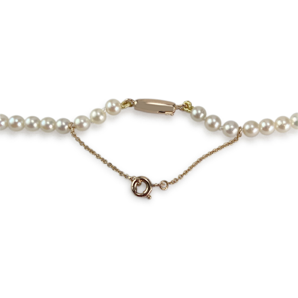 Collier d'occasion or 750 jaune perles de culture du japon. - vue 3