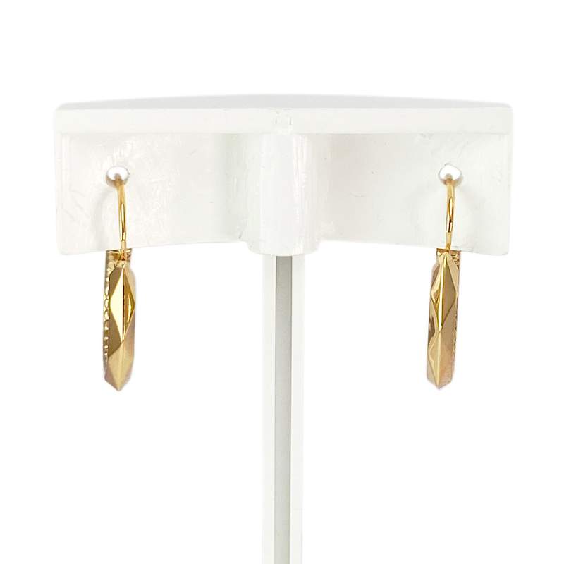 Boucles d'oreilles d'occasion or 750 jaune - vue 3