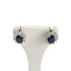 Boucles d'oreilles d'occasion or 585 jaune saphir diamant - vue V1