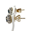 Boucles d'oreilles d'occasion or 585 jaune saphir diamant - vue V2