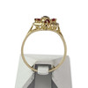 Bague d'occasion or 750 jaune grenat rubis - vue V3