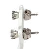 Boucles d'oreilles d'occasion or 750 blanc diamant - vue V2