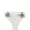 Boucles d'oreilles d'occasion or 750 blanc diamant - vue V3