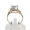 Bague d'occasion or 750 jaune aigue marine diamant - vue V1