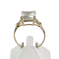 Bague d'occasion or 750 jaune aigue marine diamant