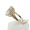 Bague d'occasion or 750 jaune aigue marine diamant - vue V2