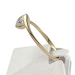 Solitaire d'occasion or 750 jaune oxyde de zirconium - vue 2