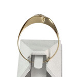 Solitaire d'occasion or 750 jaune oxyde de zirconium - vue 3