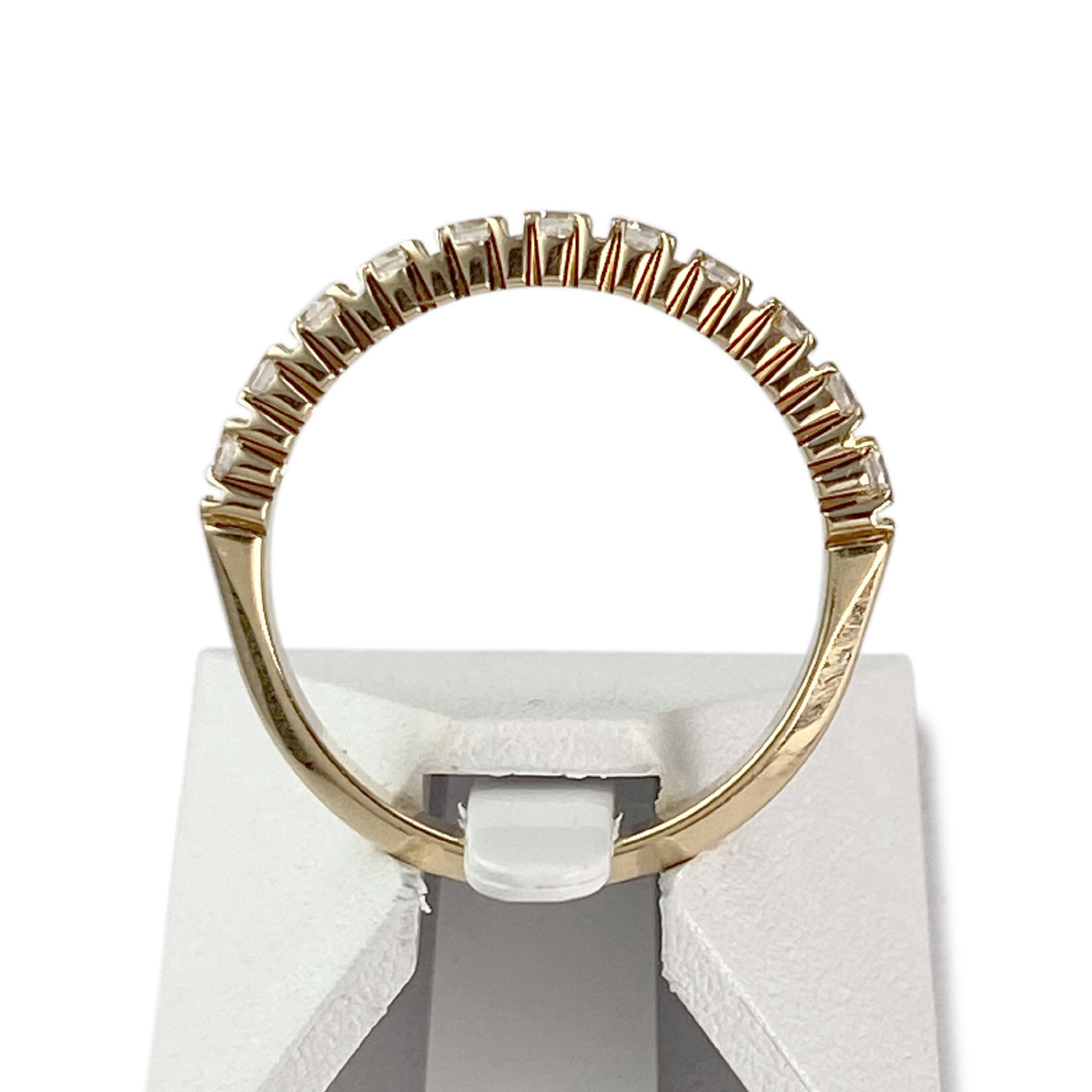 Tweedehands gouden ring 750 geel zirkoniumoxide - bekijk 3