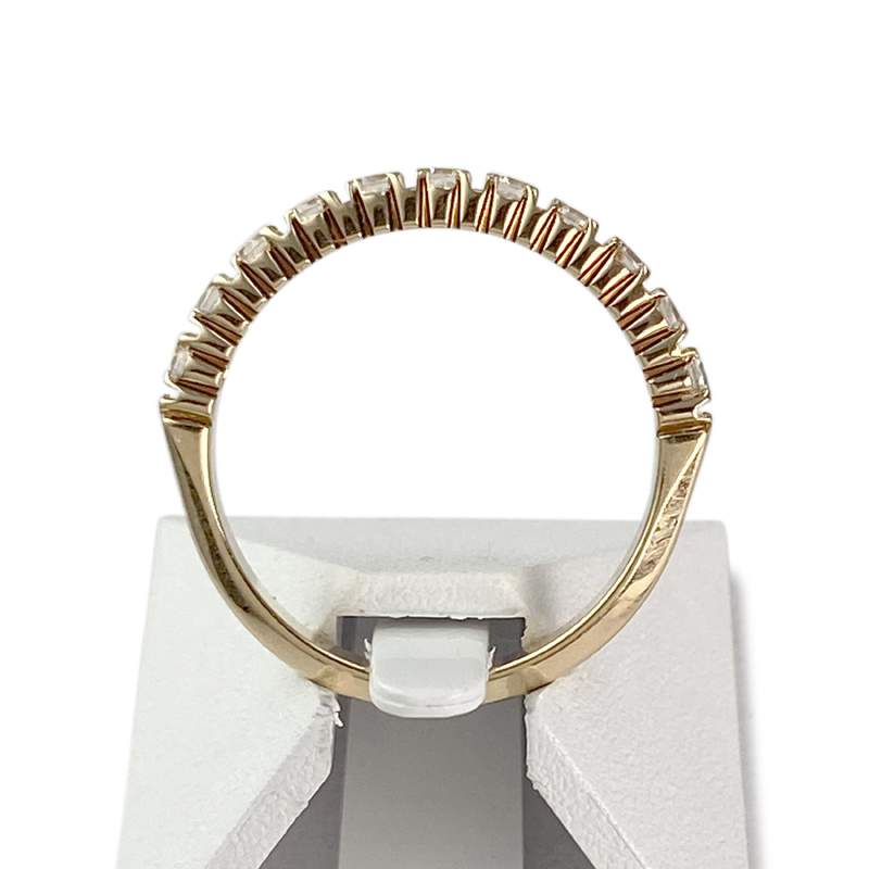 Bague d'occasion or 750 jaune oxyde de zirconium - vue 3