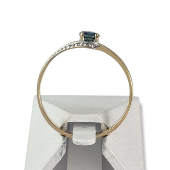 Bague d'occasion or 750 jaune saphir diamant