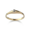 Solitaire d'occasion or 750 jaune diamant - vue V1