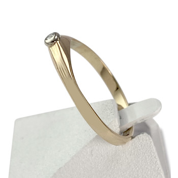 Solitaire d'occasion or 750 jaune diamant