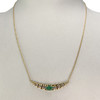 Collier d'occasion or 750 jaune emeraude diamant - vue V2