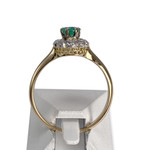Bague d'occasion or 2 tons 750 emeraude diamant - vue 3