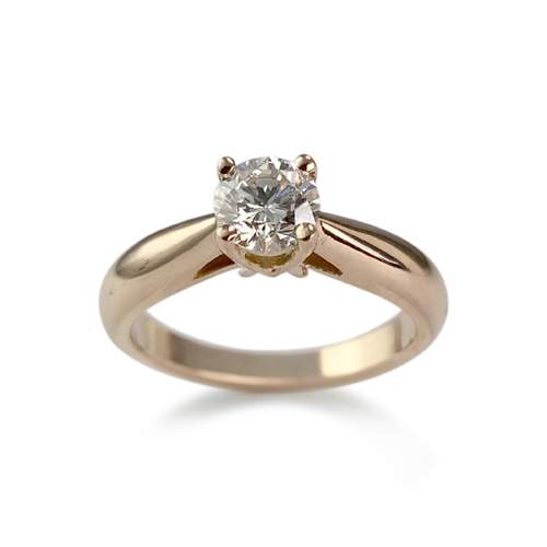 Solitaire d'occasion gold 750 rose diamond