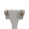 Boucles d'oreilles d'occasion or 750 jaune § rhodié diamant - vue V1