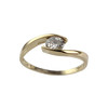 Solitaire d'occasion or 750 jaune oxyde de zirconium - vue V1
