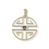 Pendentif d'occasion or 750 jaune oxyde de zirconium - vue V1