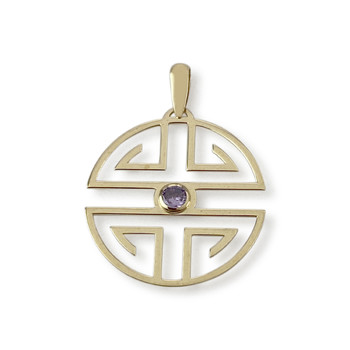 Pendentif d'occasion or 750 jaune oxyde de zirconium