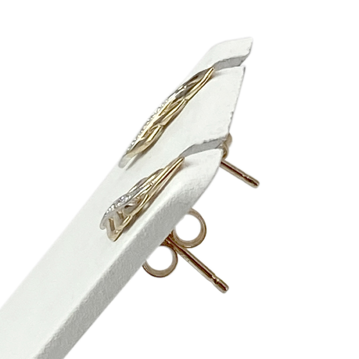 Boucles d'oreilles d'occasion or 750 jaune diamant - vue 2