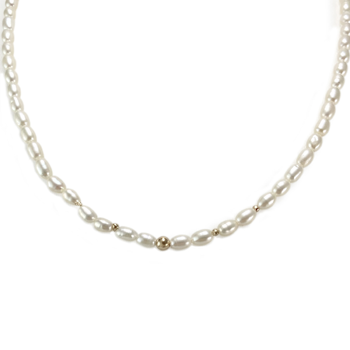 Collier d'occasion or 375 jaune perle de culture de chine