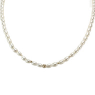 Collier d'occasion or 375 jaune perle de culture de chine