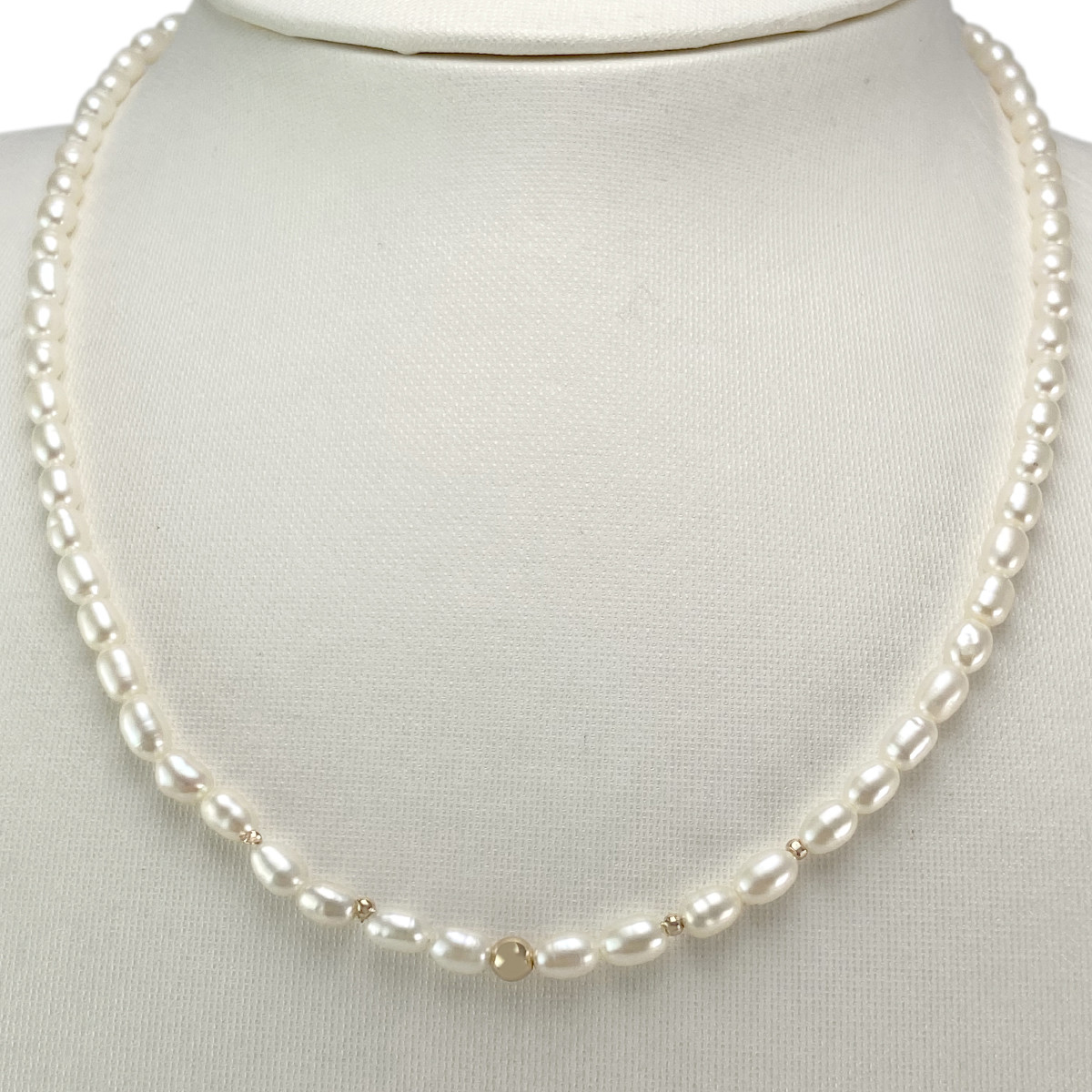 Collier d'occasion or 375 jaune perle de culture de chine - vue 2