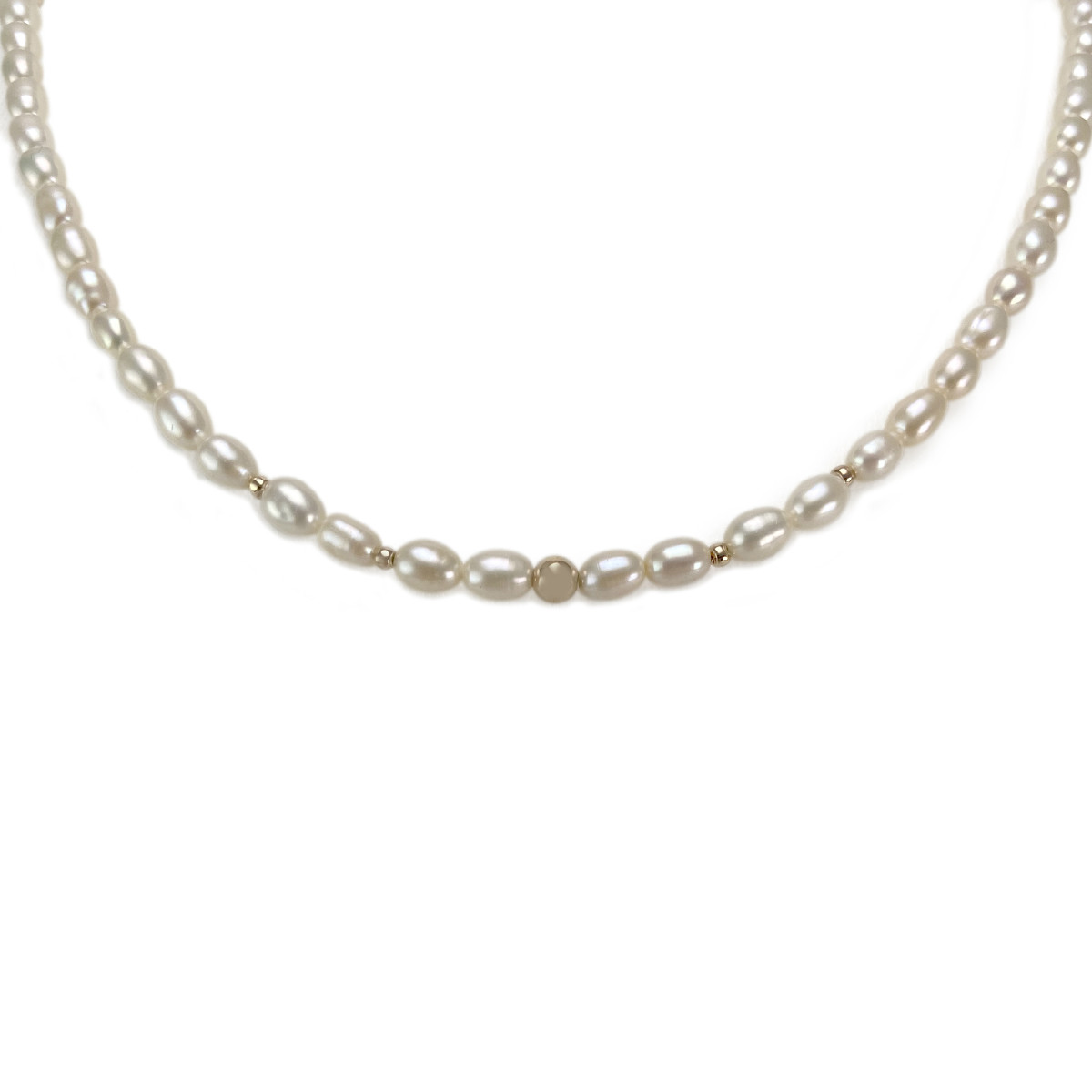 Collier d'occasion or 375 jaune perle de culture de chine