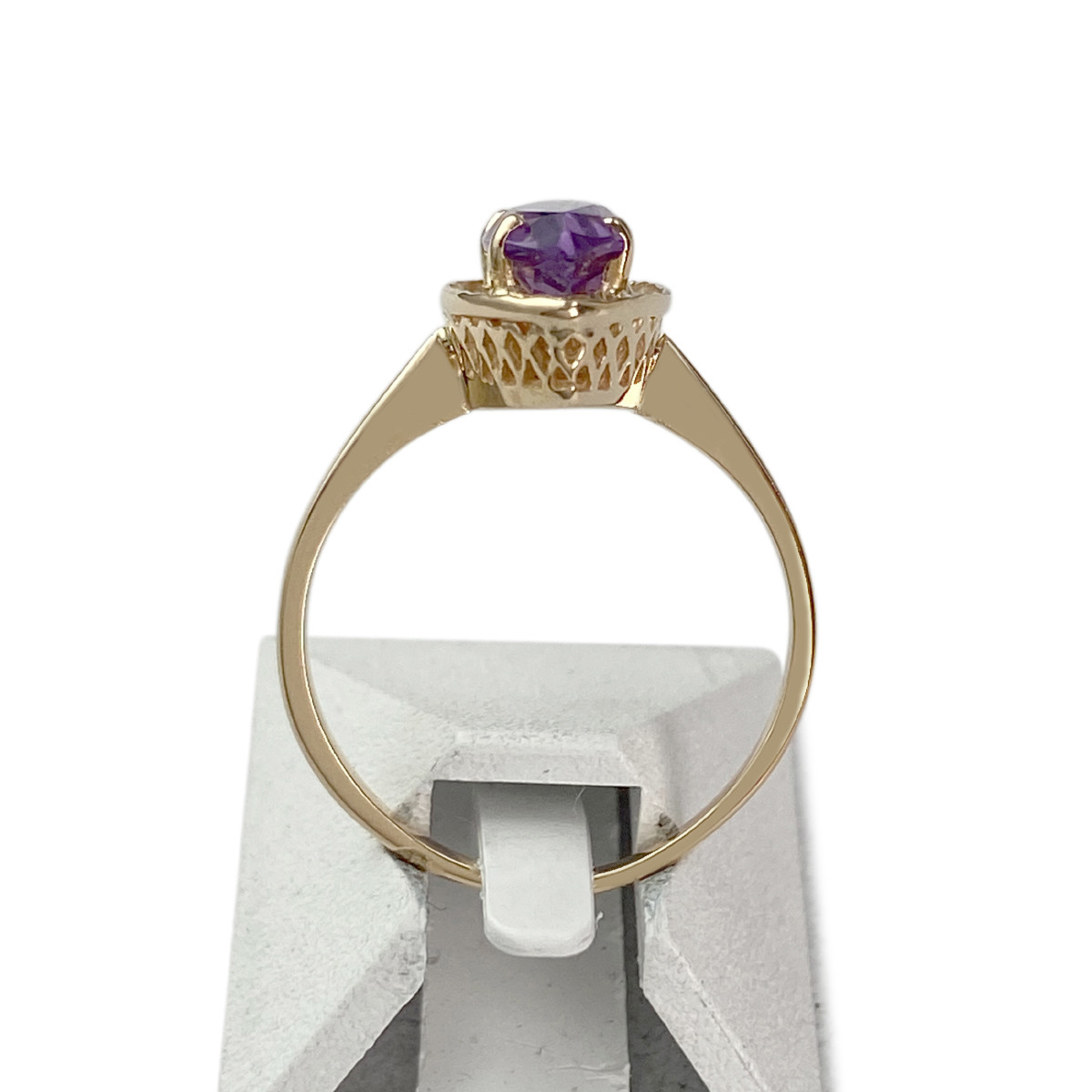 Bague d'occasion or 750 jaune amethyste - vue 3