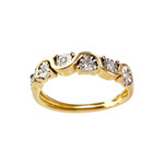 Bague d'occasion or 750 2 ors diamants - vue 1