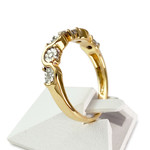 Bague d'occasion or 750 2 ors diamants - vue 2