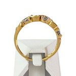 Bague d'occasion or 750 2 ors diamants - vue 3