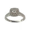 Bague d'occasion or 375 blanc diamant - vue V1